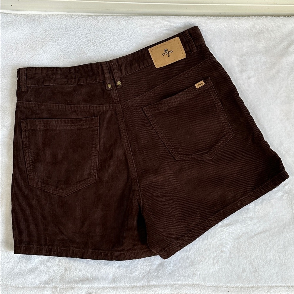Thrills Womens Organic Cotton Preppy Corduroy High Waist Boho‎ Granola Shorts 10 - Picture 2 of 10
